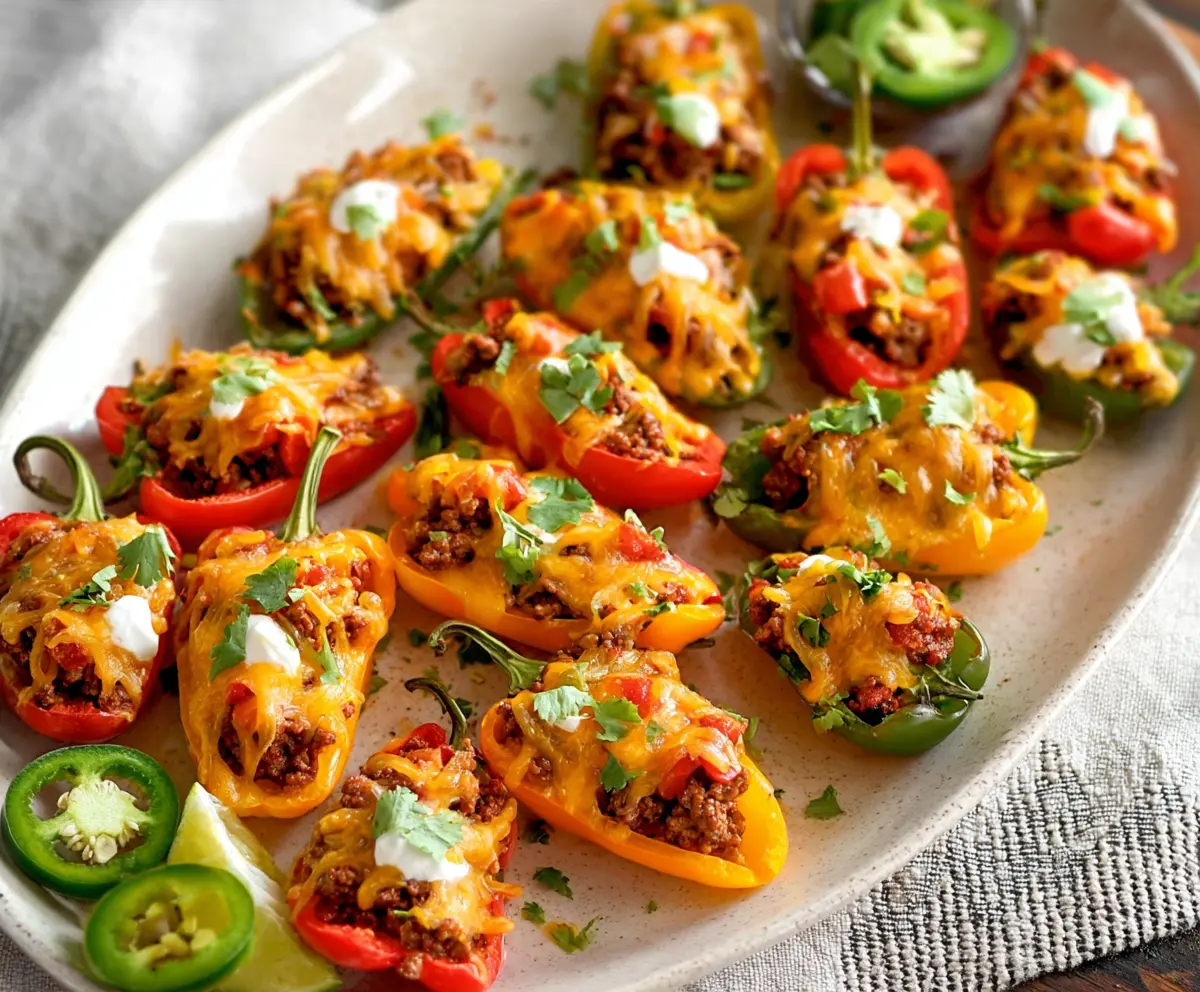 Easy Taco Stuffed Mini Peppers