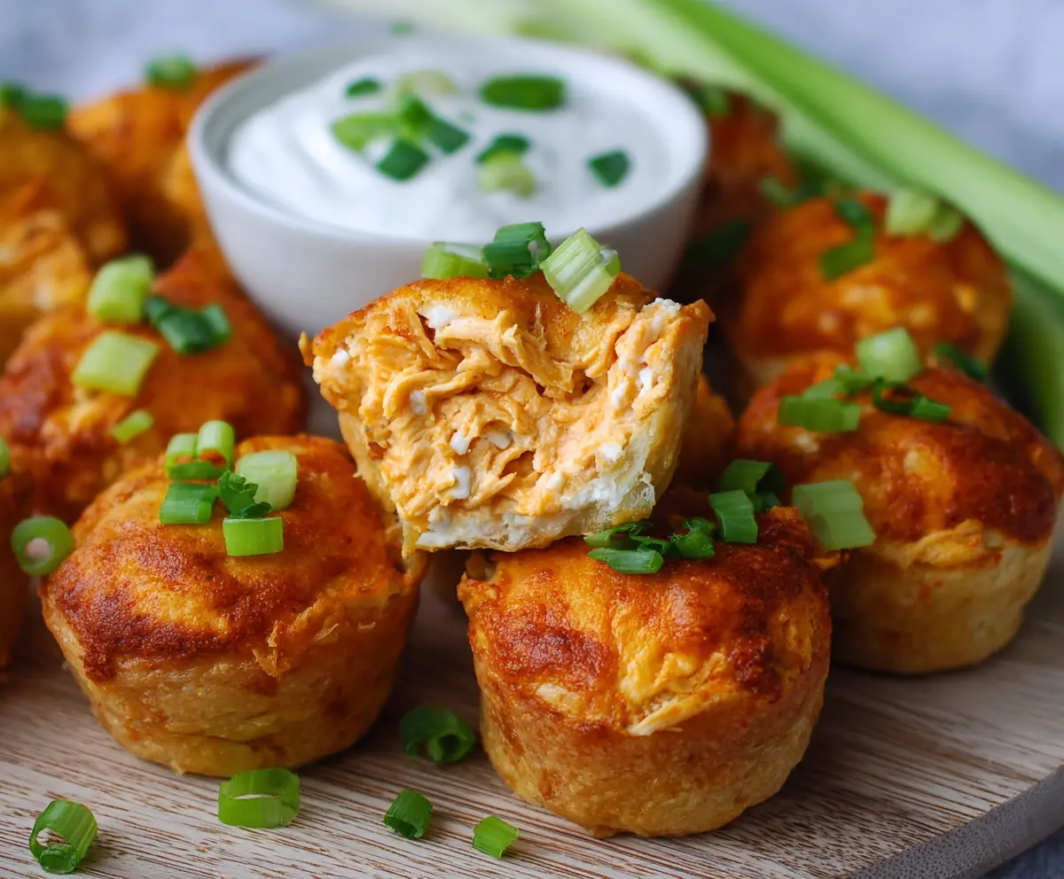 Easy Buffalo Chicken Dip Bites