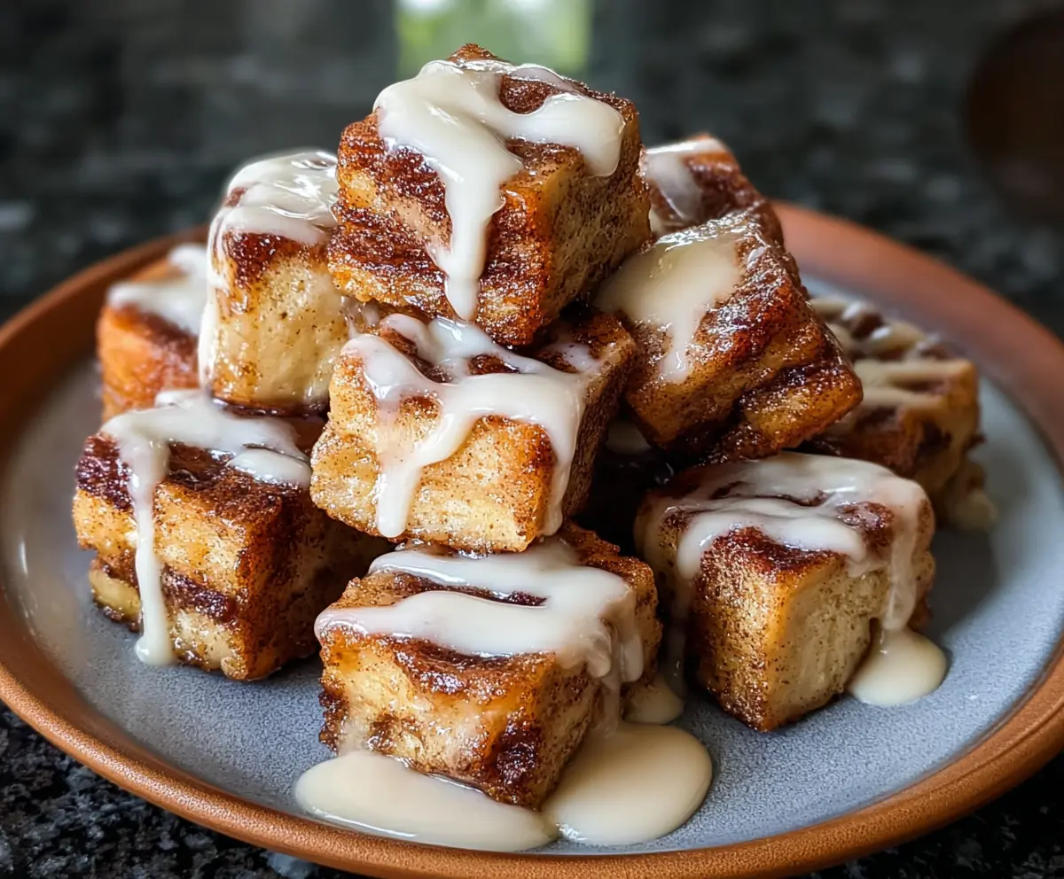Easy Cinnamon Roll French Toast Bites