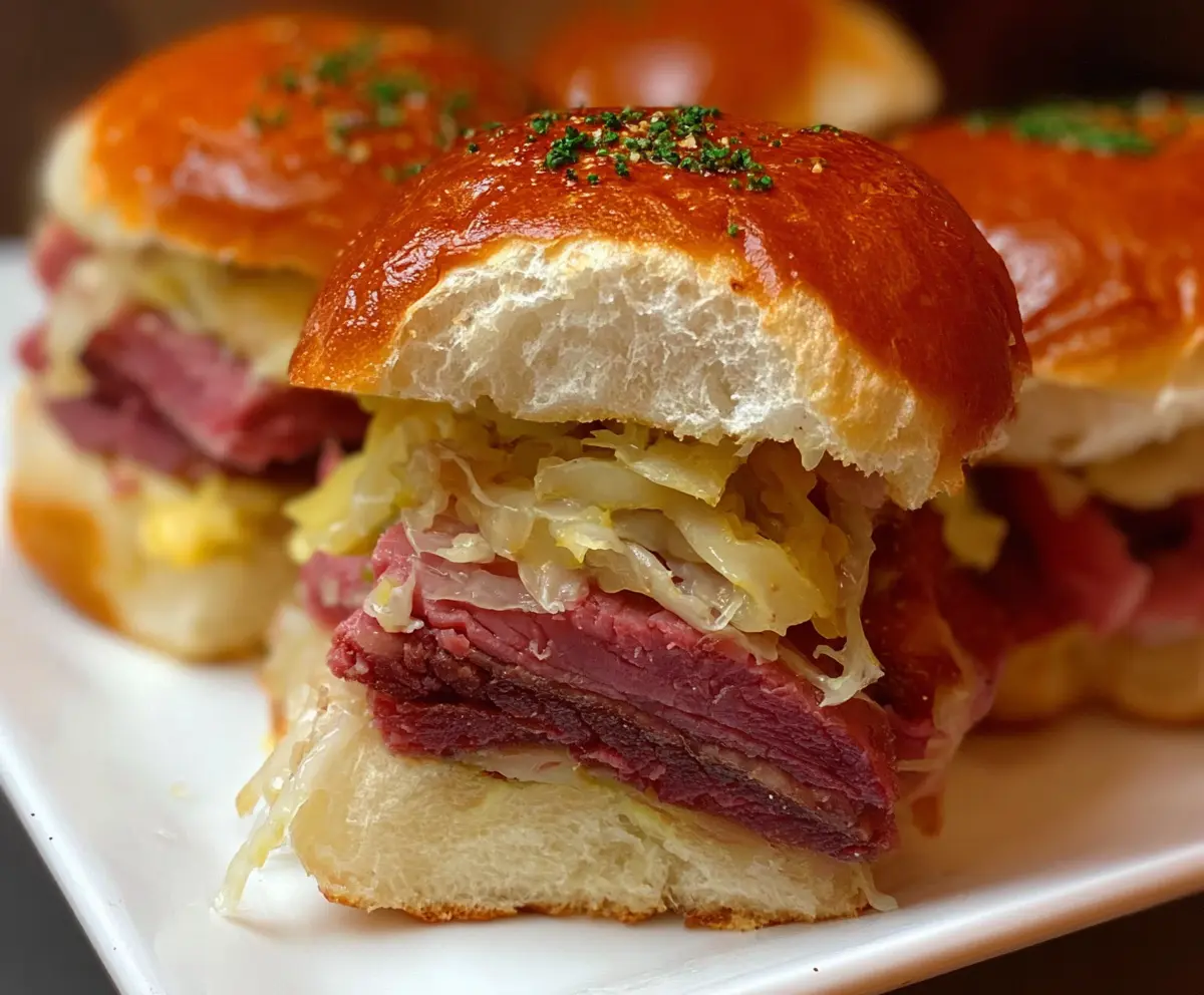 Easy Corned Beef & Cabbage Sliders
