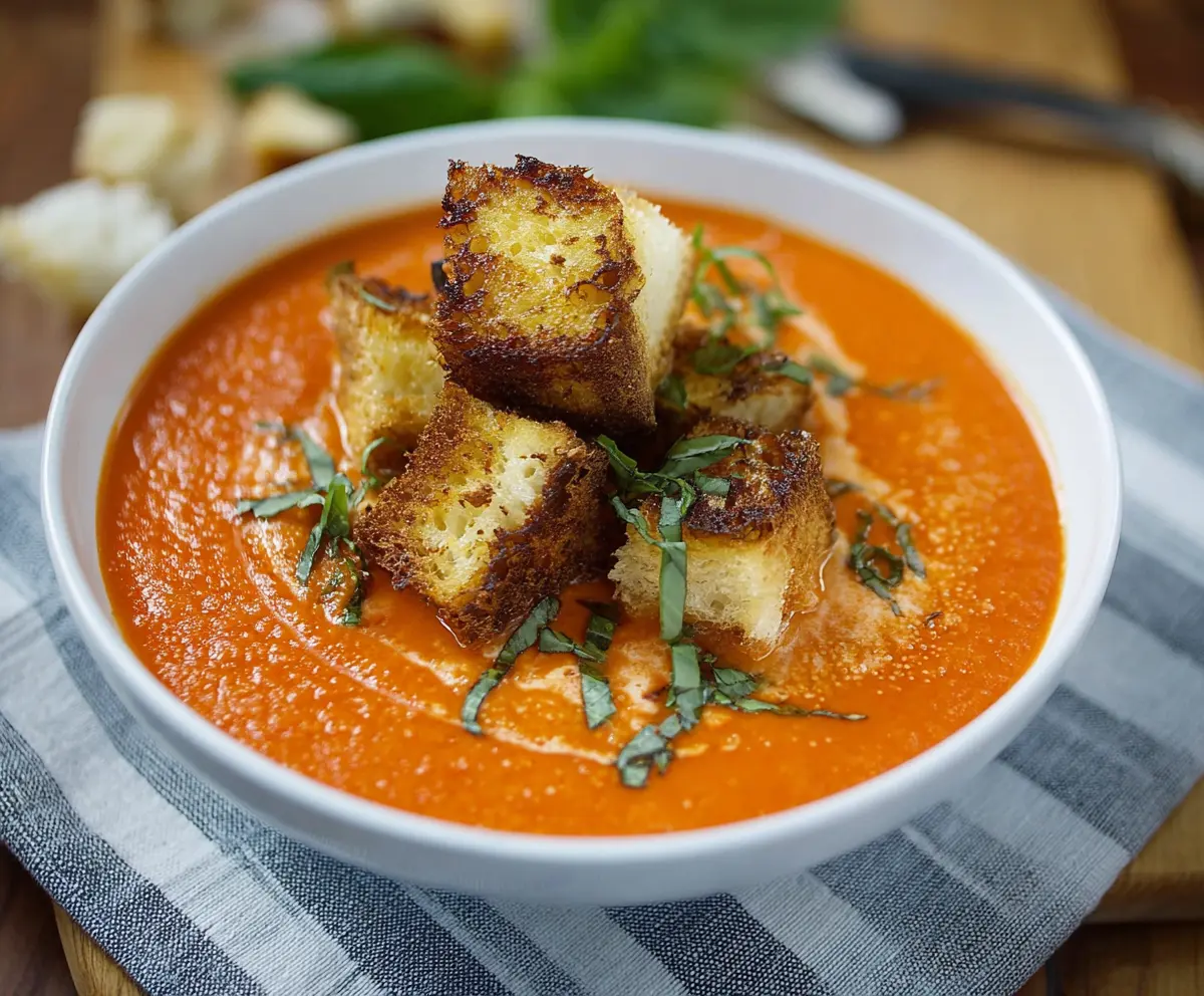 Creamy Tomato Basil Soup & Grilled Cheese