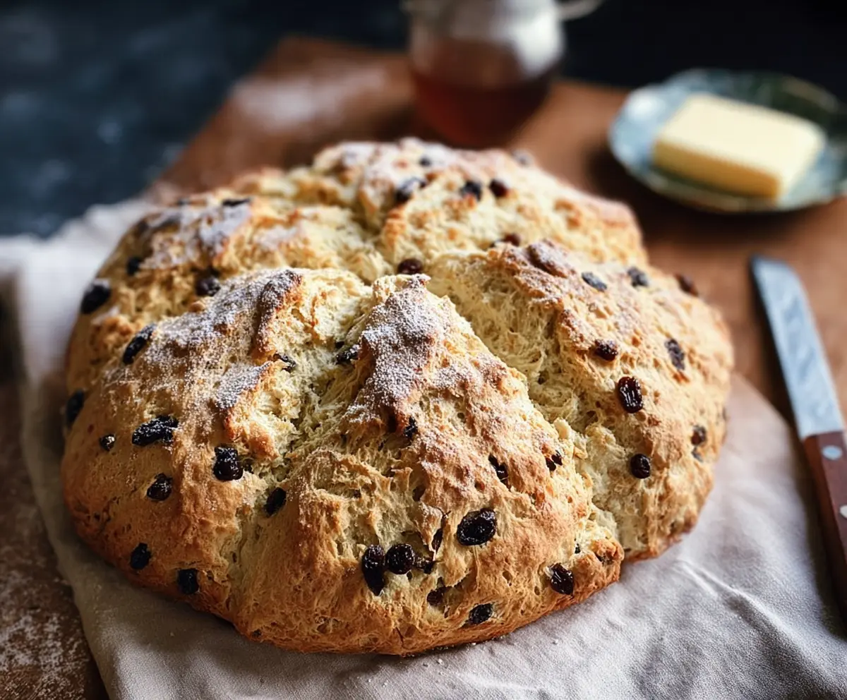 Easy Irish Soda Bread with Raisins