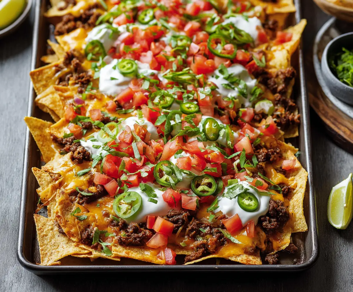 Easy Sheet Pan Nacho Supreme