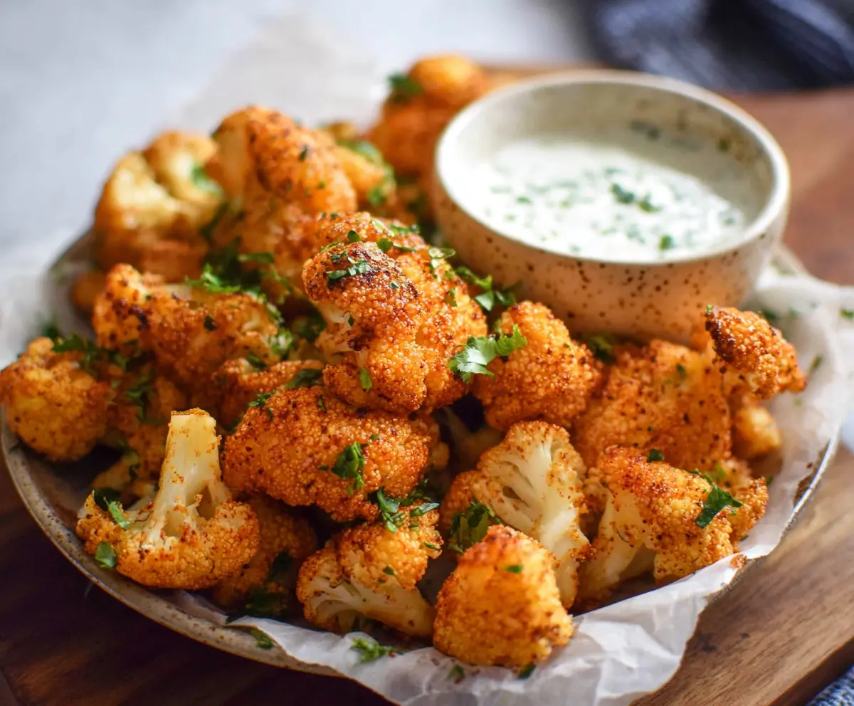 Spicy Cauliflower Bites with Ranch Dip
