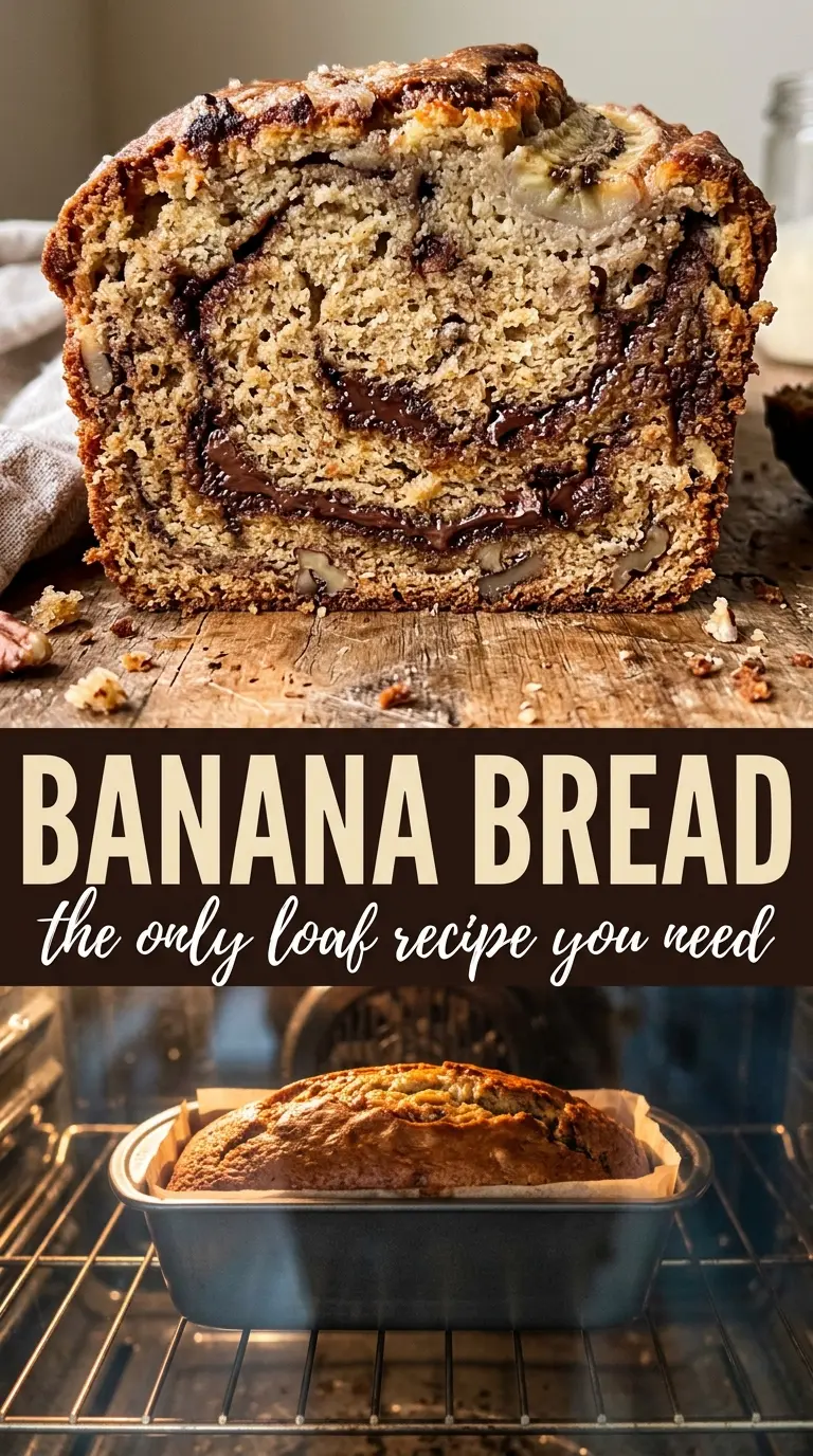 banana bread recipe moist swirled
