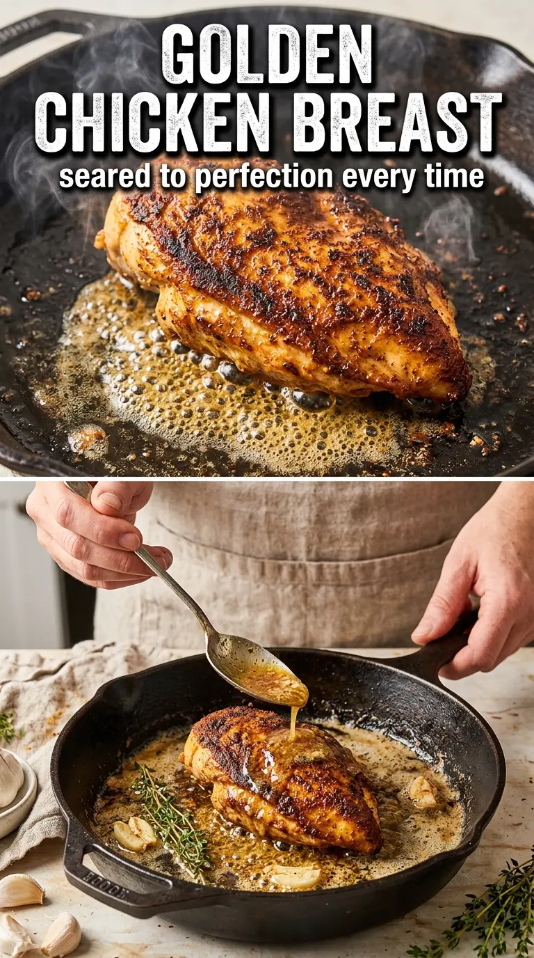Chicken Breast Recipes juicy lemon-garlic cast-iron