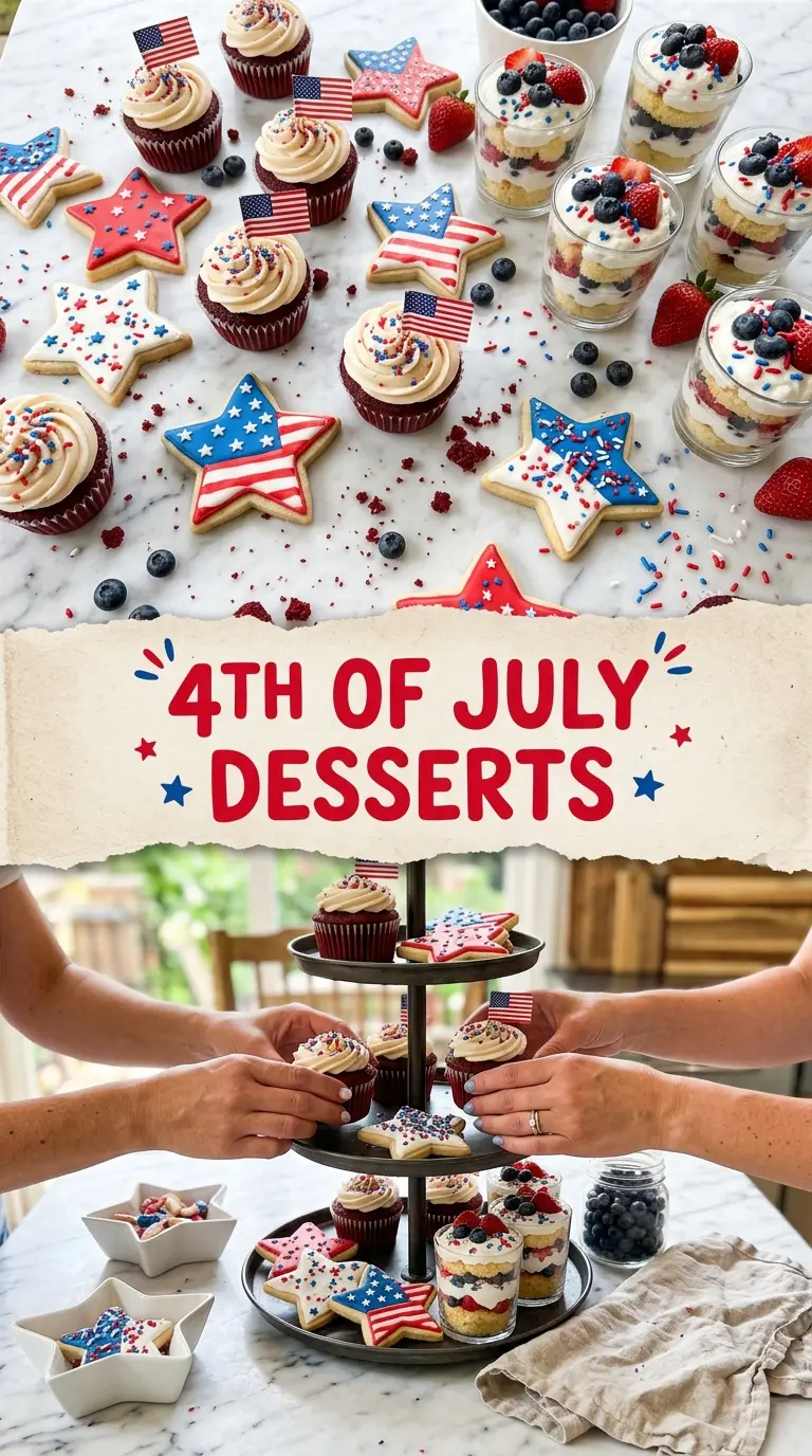4th of July Desserts festive colorful red white blue sweet