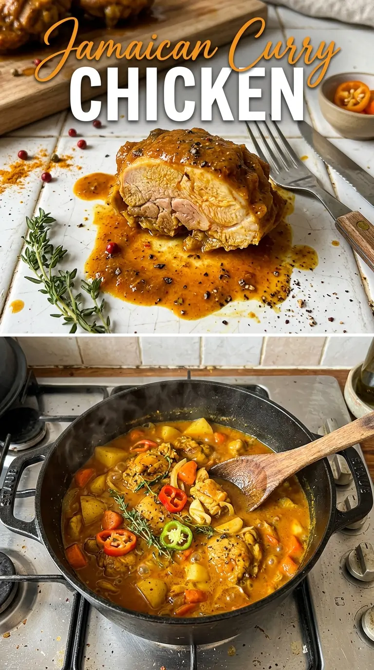Authentic Jamaican Curry Chicken golden fragrant tender