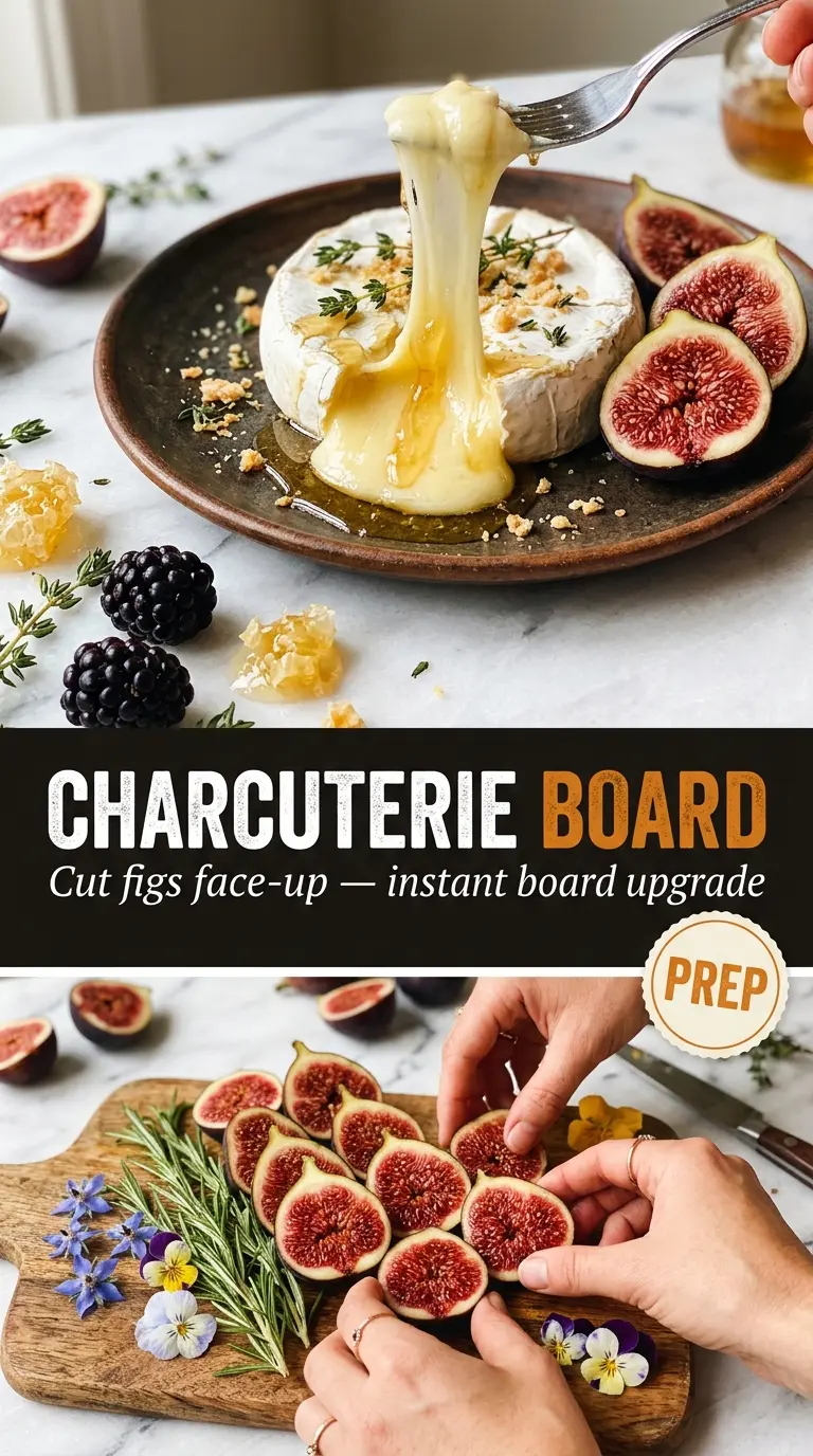 Charcuterie board figs brie colorful