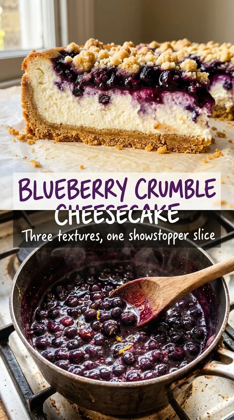 Blueberry crumble cheesecake bright lemon creamy