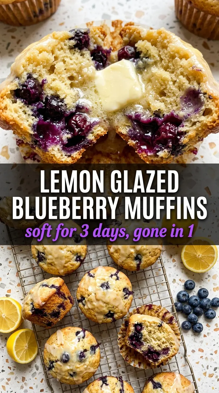 Blueberry muffins tender glazed