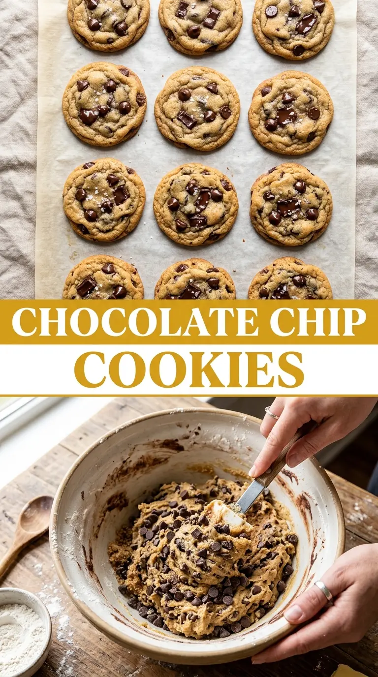 Chocolate Chip Cookies golden crispy chewy melty chocolate