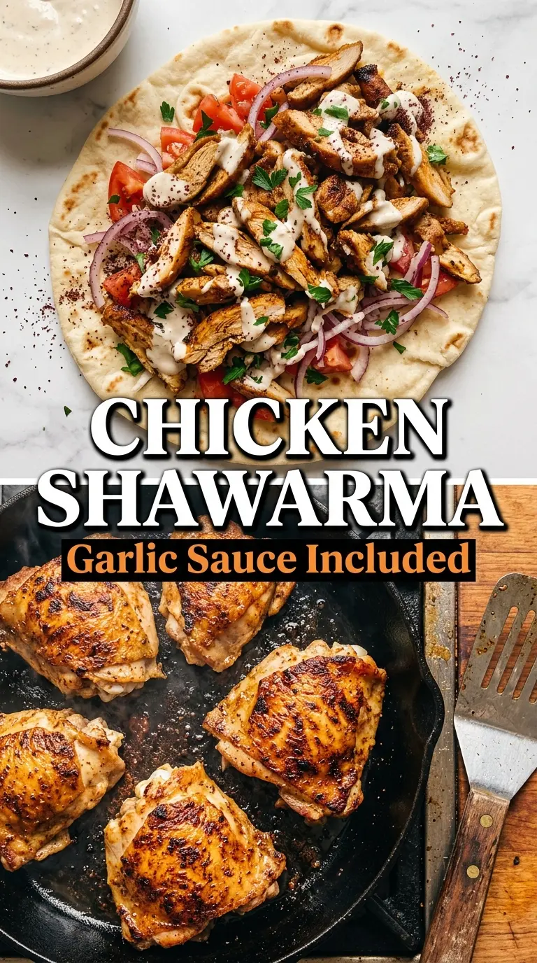 Chicken Shawarma with Garlic Sauce juicy charred wrap