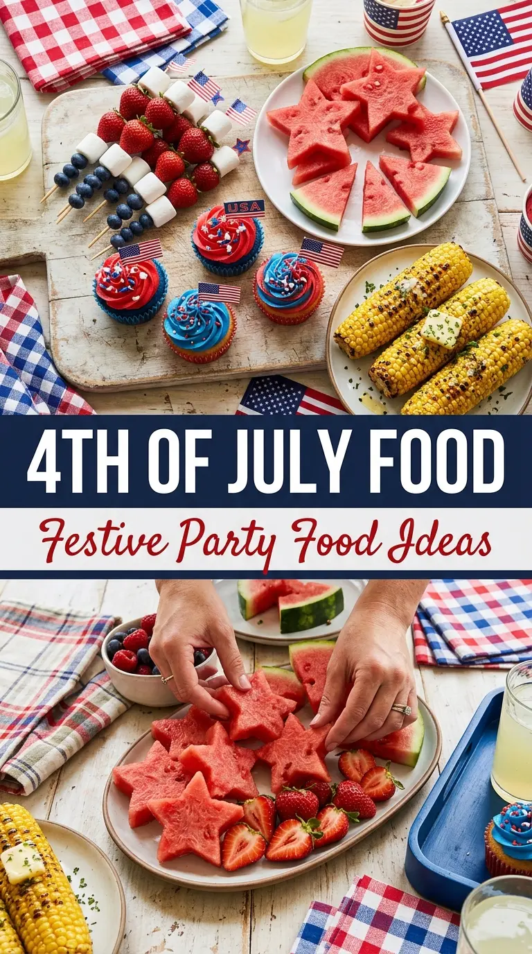 Fourth of July food festive red white blue