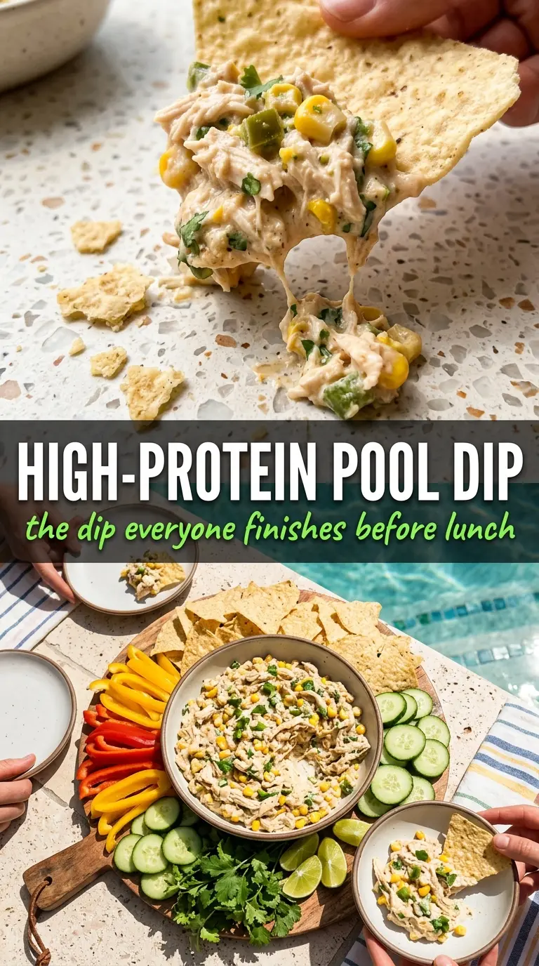 Healthy High-Protein Pool Dip creamy crunchy Tex-Mex