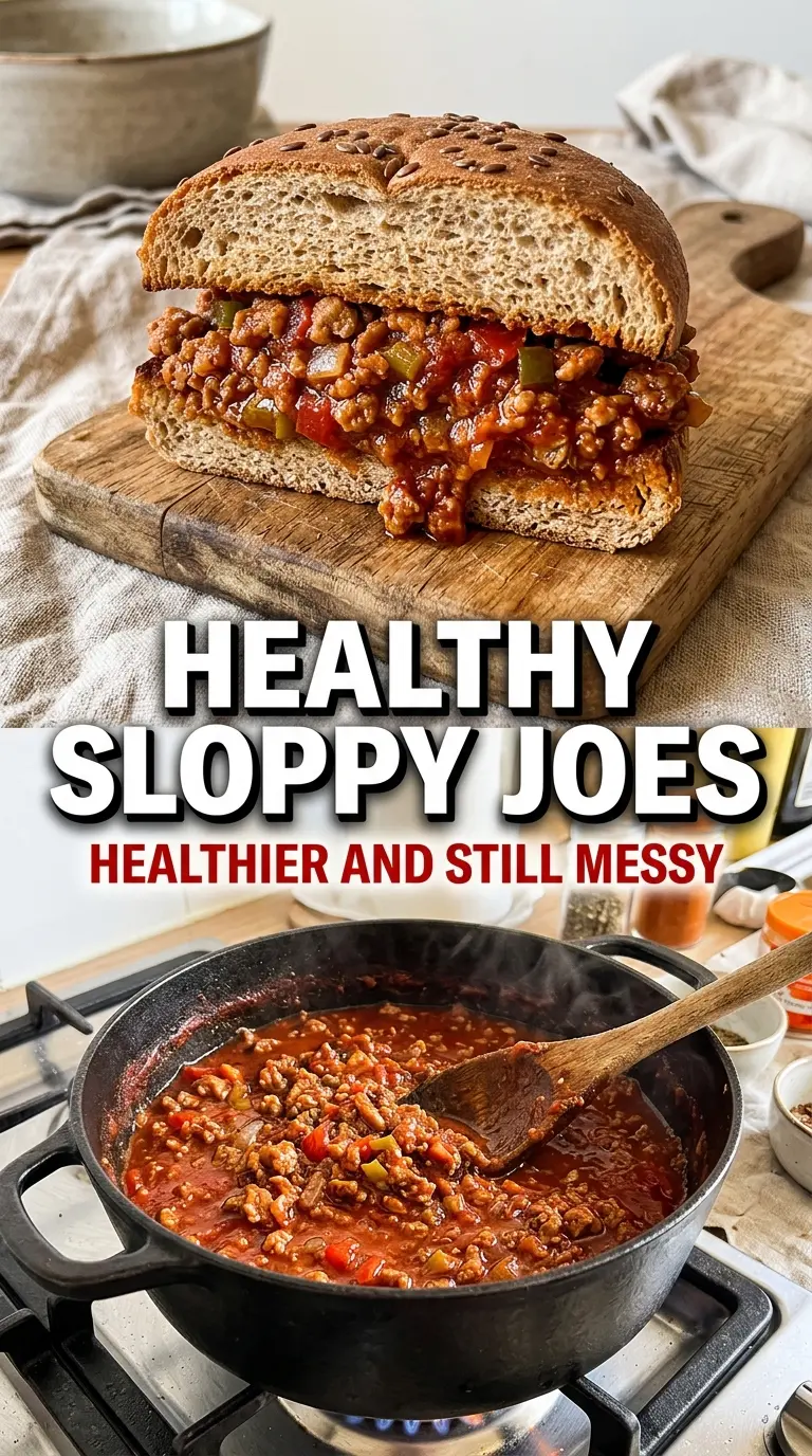 Healthy Sloppy Joes savory tangy saucy lean hearty