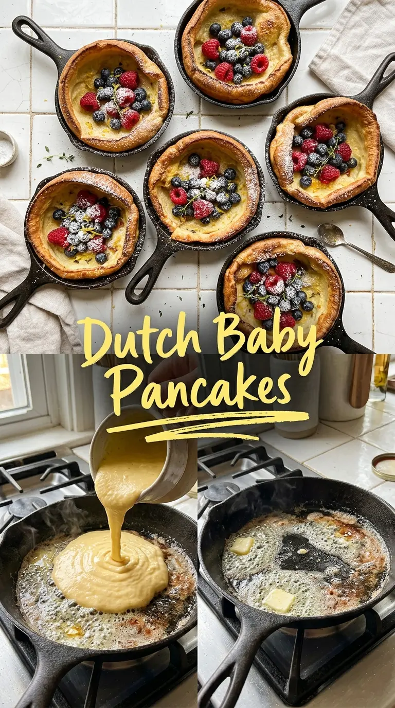Mini Dutch Baby Pancakes Recipe golden puffed vanilla