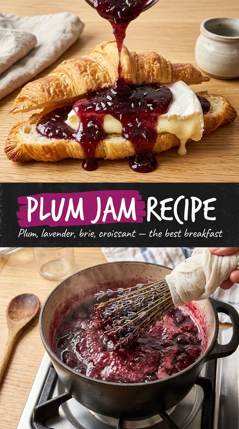 Plum Jam Recipe glossy floral