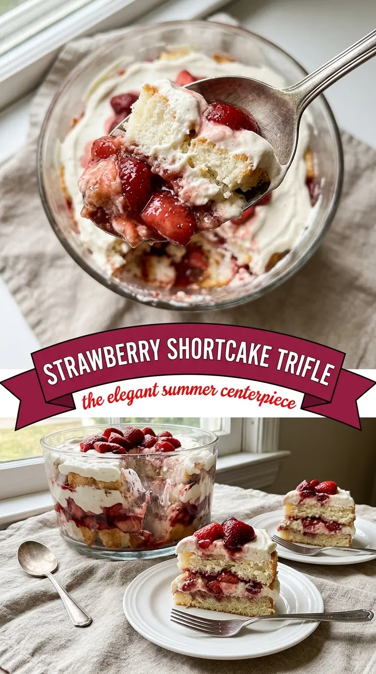 Strawberry Shortcake layered creamy berry dessert