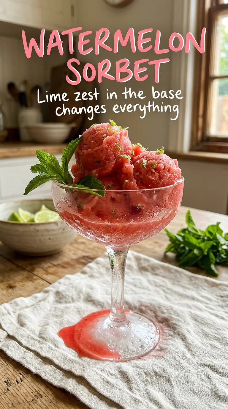 Watermelon Sorbet bright icy refreshing