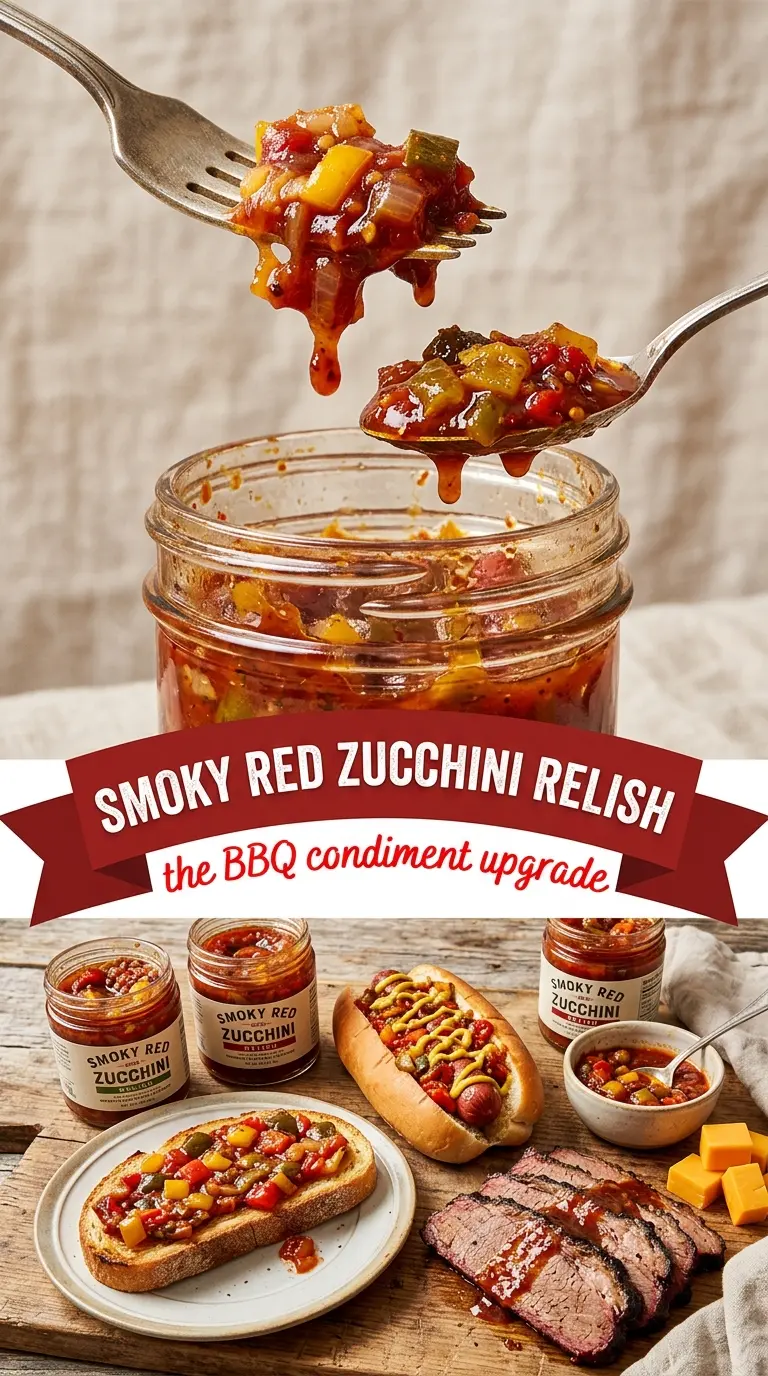 zucchini relish smoky colorful jar