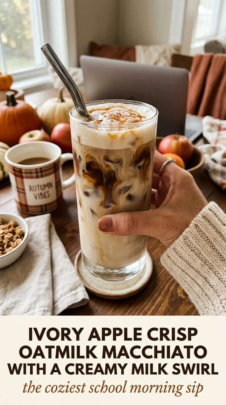 Apple Crisp Oatmilk Macchiato creamy layered