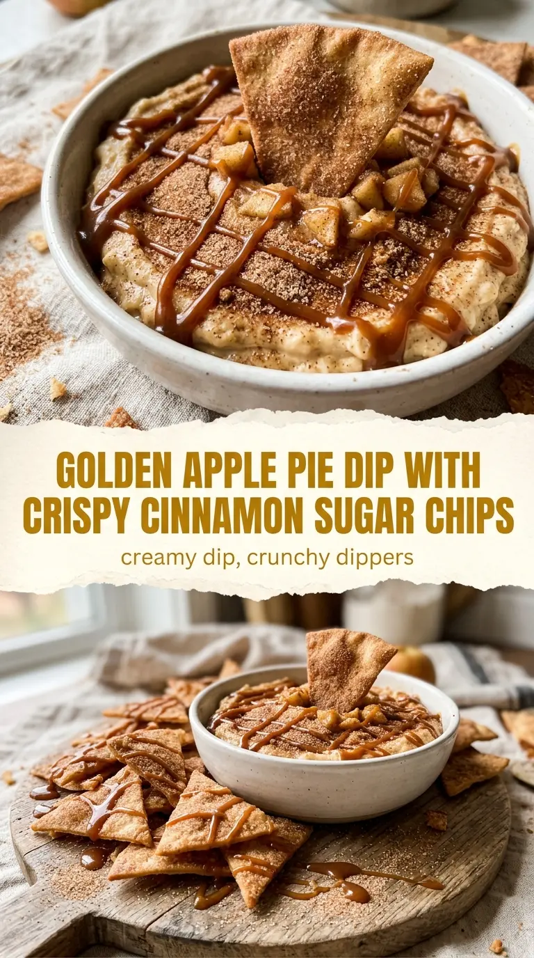 Apple Pie Dip With Cinnamon Sugar Chips creamy cinnamon-sugar