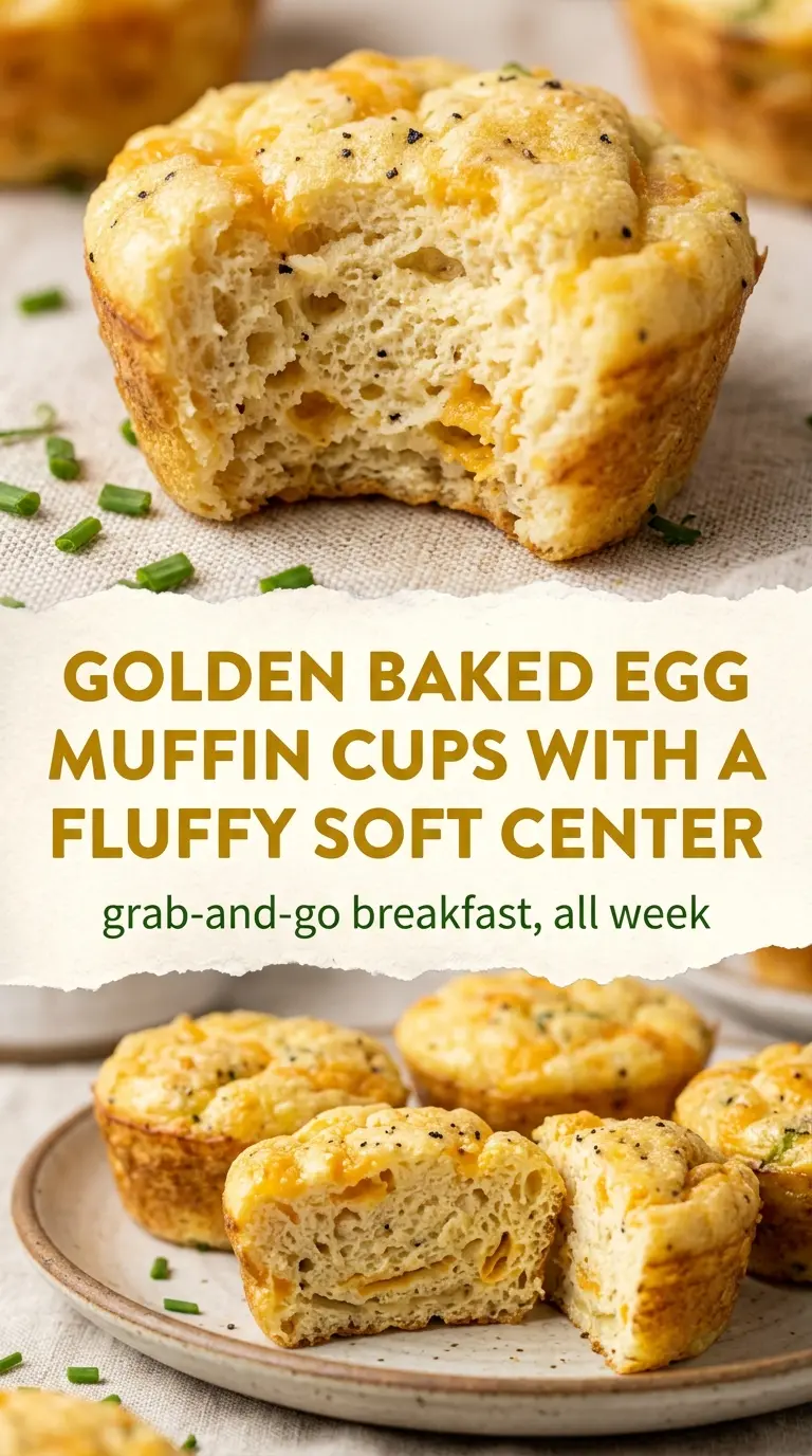 Baked Egg Muffin Cups fluffy cheesy breakfast
