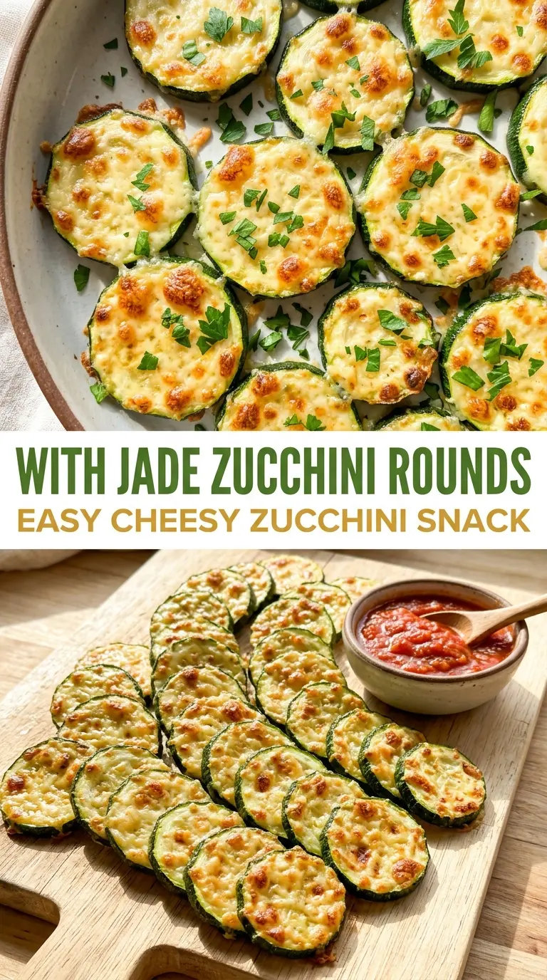 Baked Parmesan Zucchini Rounds crispy golden cheesy