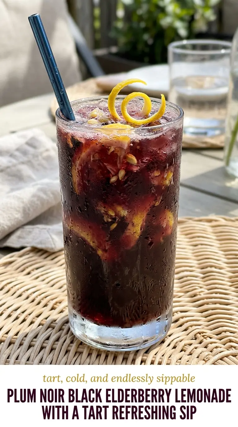 Black Elderberry Lemonade tart berry citrus