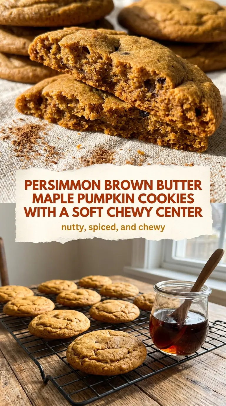 Brown Butter And Maple Chewy Pumpkin Cookies chewy spiced pumpkin