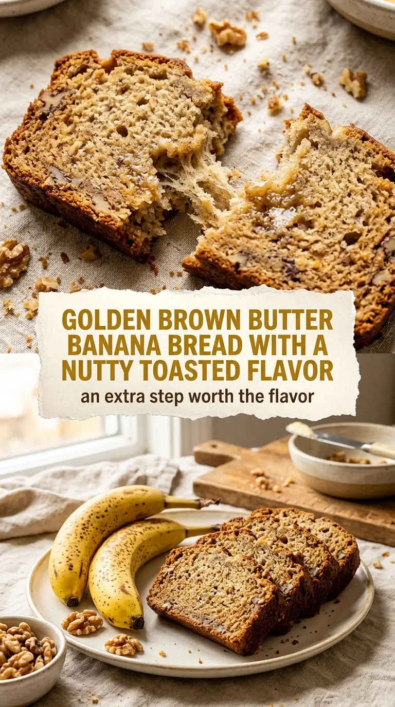 brown butter banana bread moist golden crumb