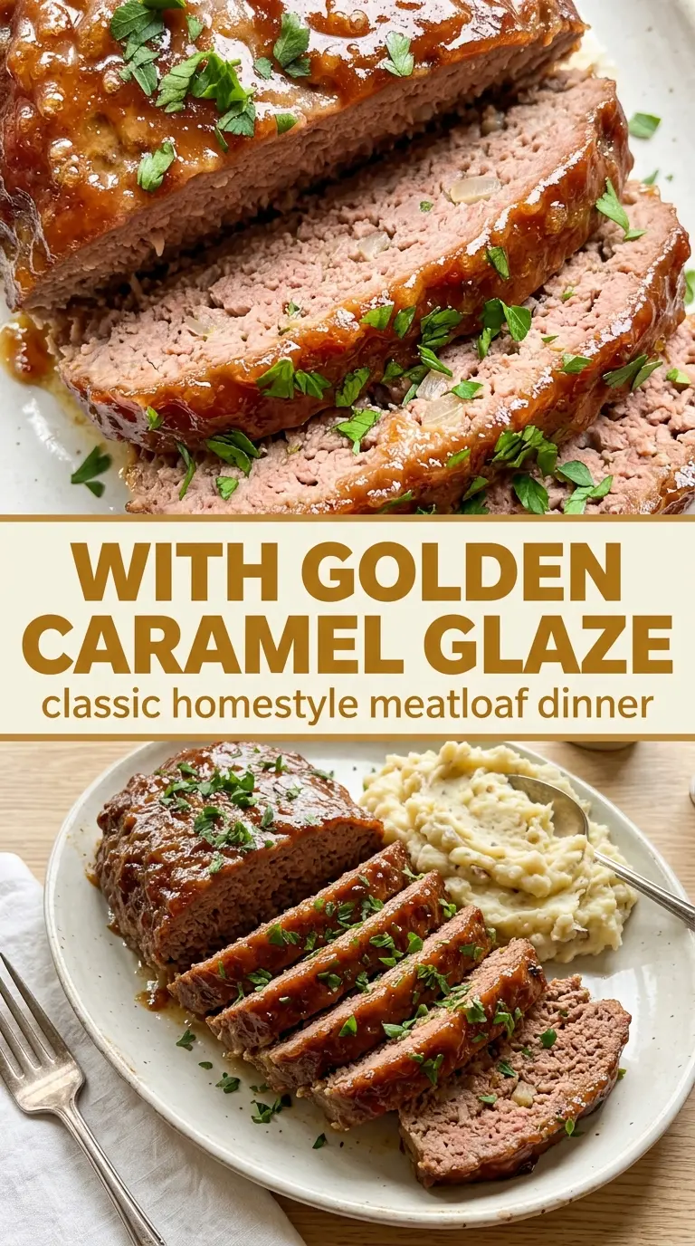 Brown Sugar Glazed Classic Meatloaf glossy glazed juicy
