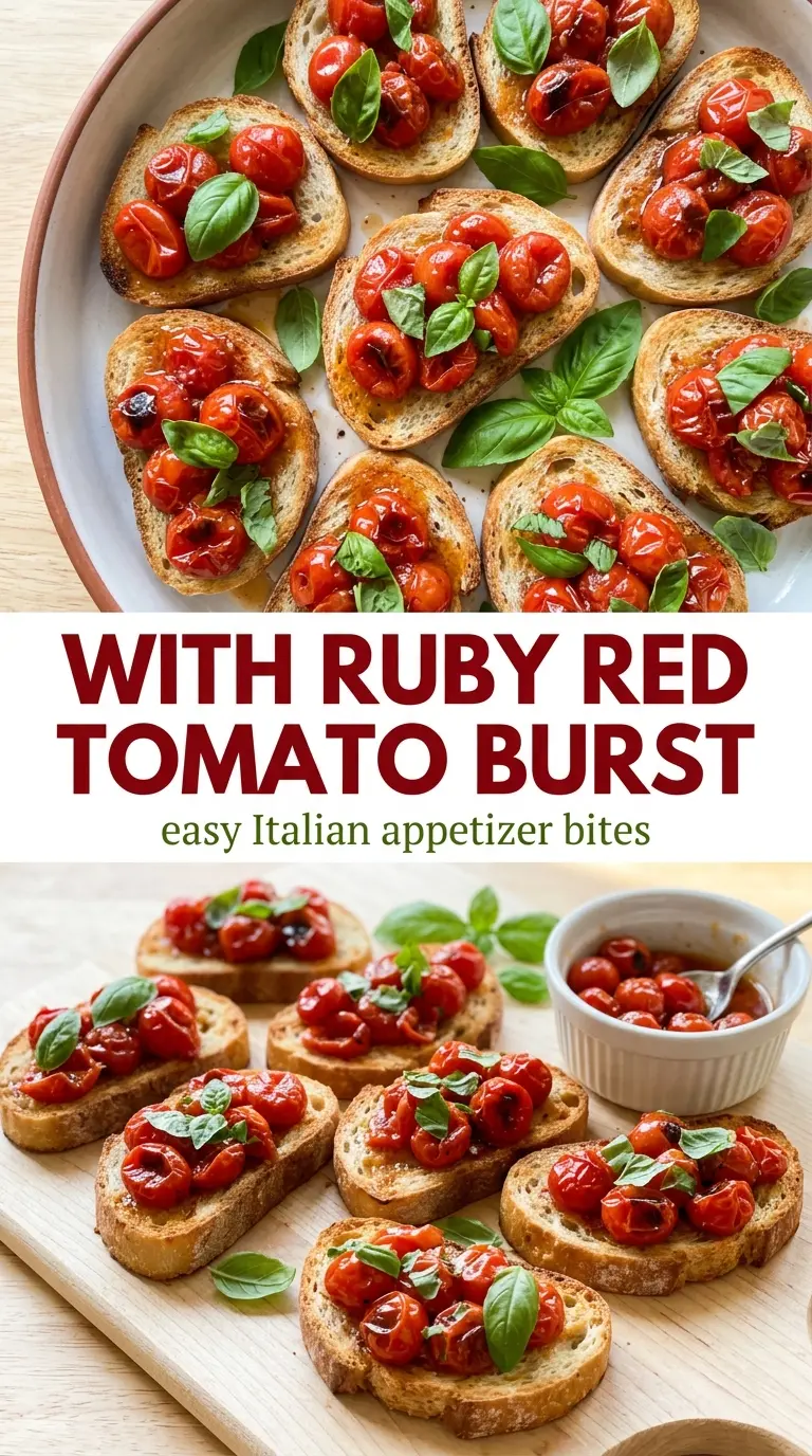 Burst Cherry Tomato Bruschetta juicy toasted