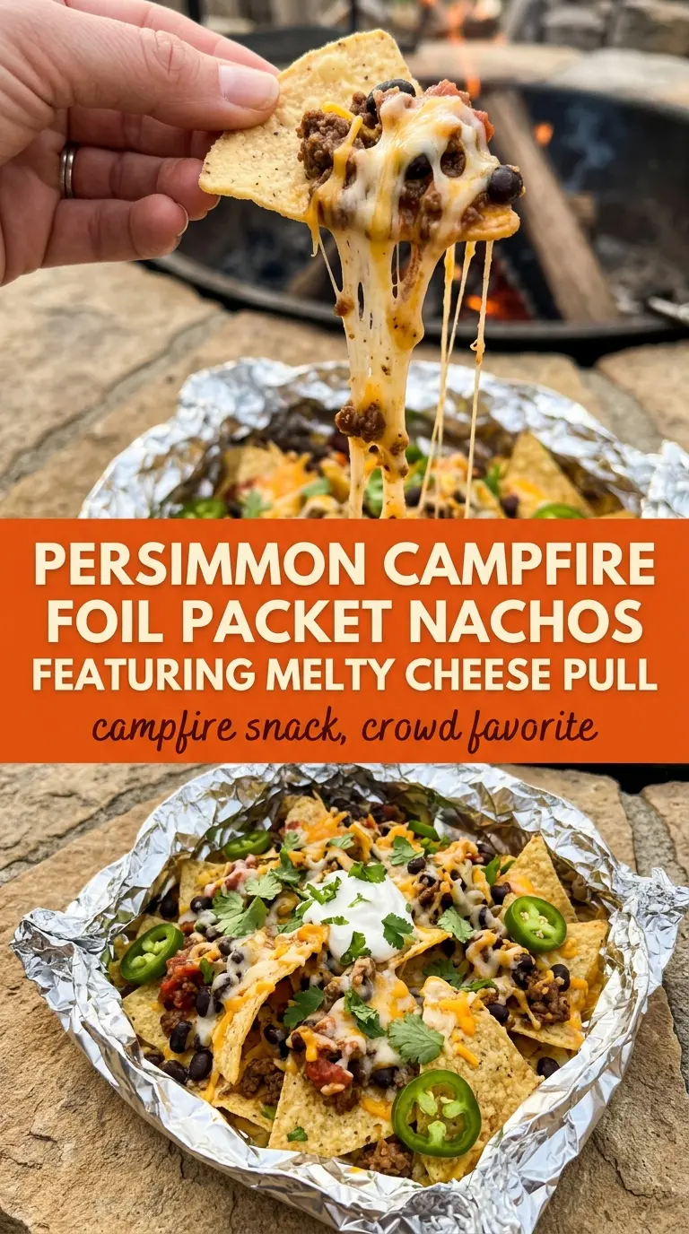 Campfire Foil Packet Nachos cheesy crisp