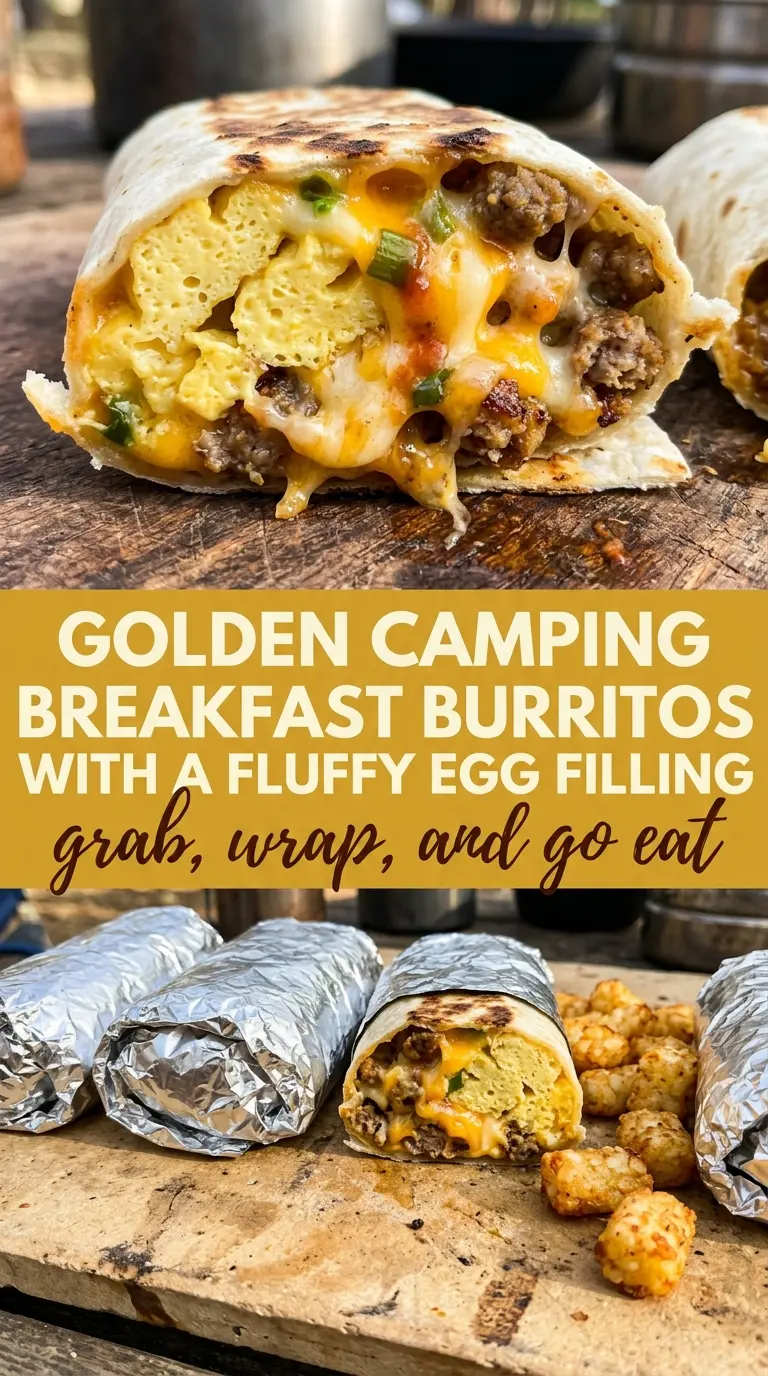 Camping Breakfast Burritos fluffy cheesy portable
