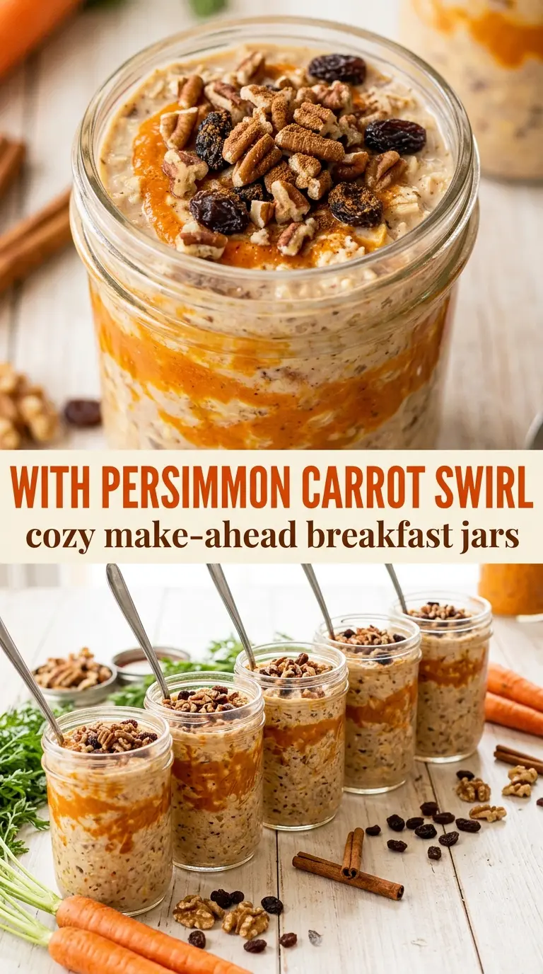 Carrot Cake Overnight Oats creamy spiced breakfast