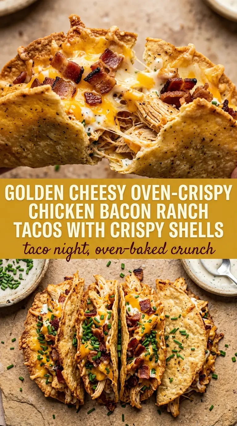 Chicken Bacon Ranch Tacos crispy cheesy golden