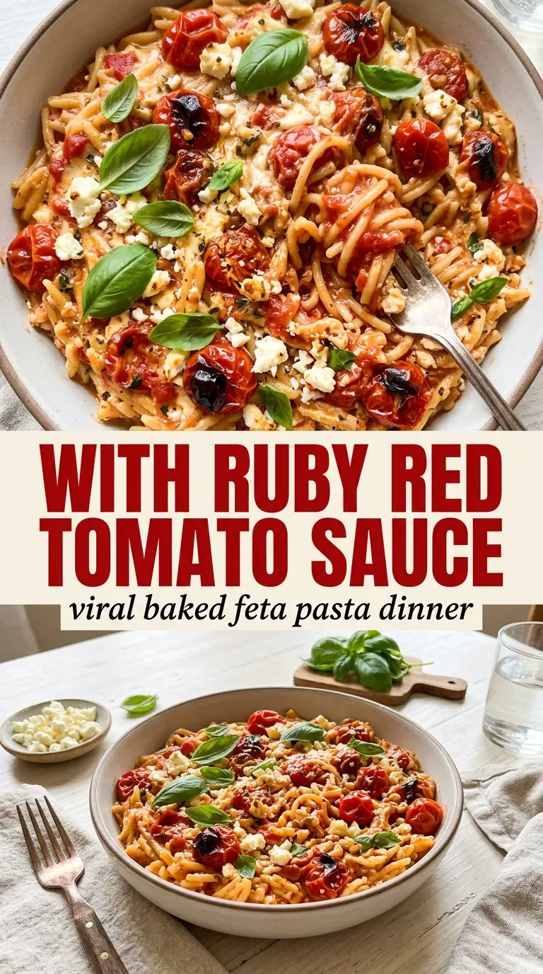 Cherry Tomato and Feta Baked Pasta bubbly cheesy saucy