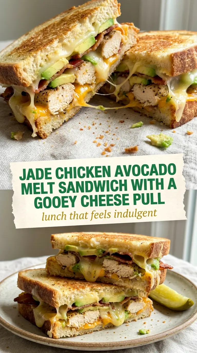 Chicken Avocado Melt Sandwich crispy creamy
