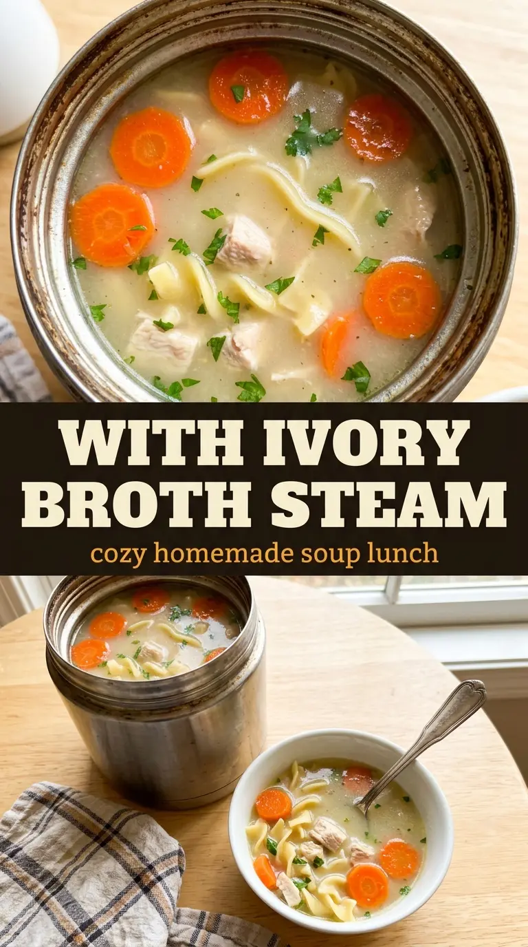 Chicken Noodle Soup Thermos Lunch steamy hearty comforting
