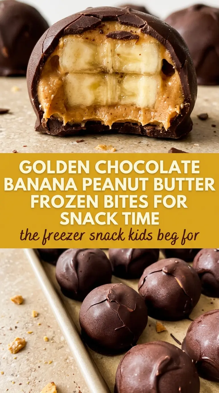 chocolate banana bites glossy peanut butter drizzle