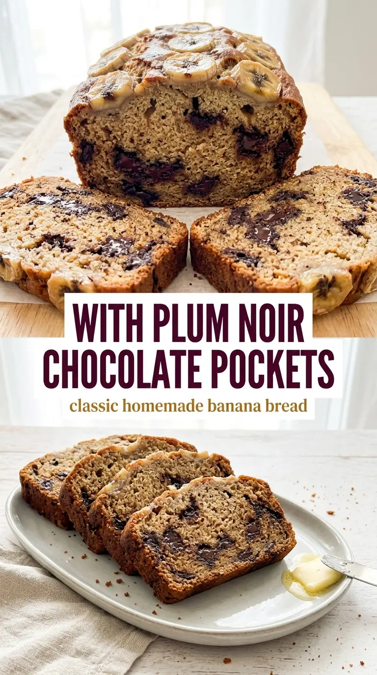 Chocolate Chip Banana Bread moist chocolate-studded loaf