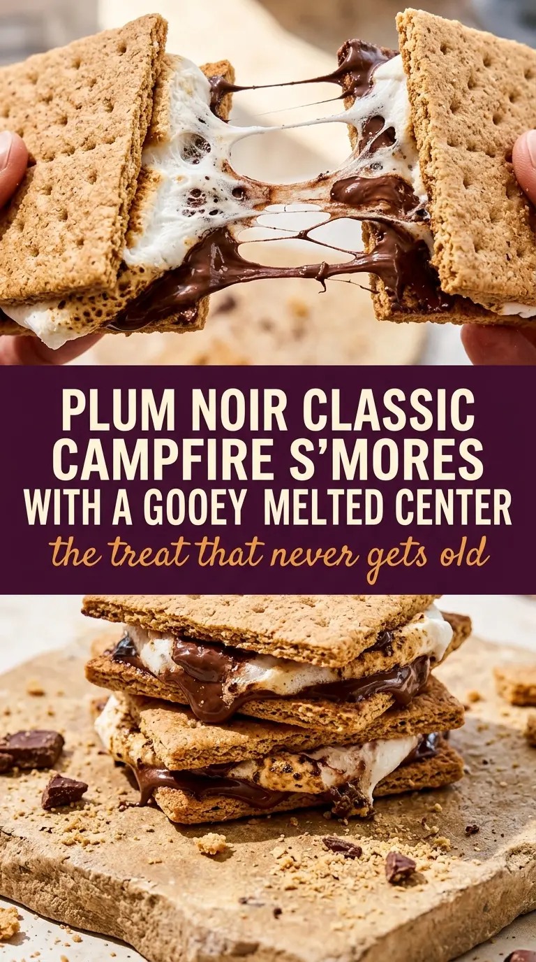 Classic Campfire S’mores toasted gooey chocolate