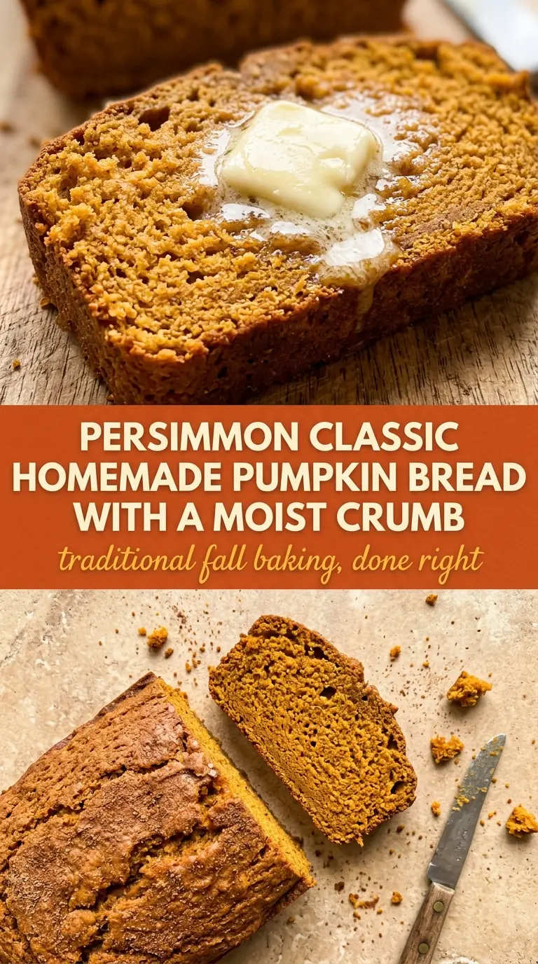 Classic Homemade Pumpkin Bread moist spiced loaf