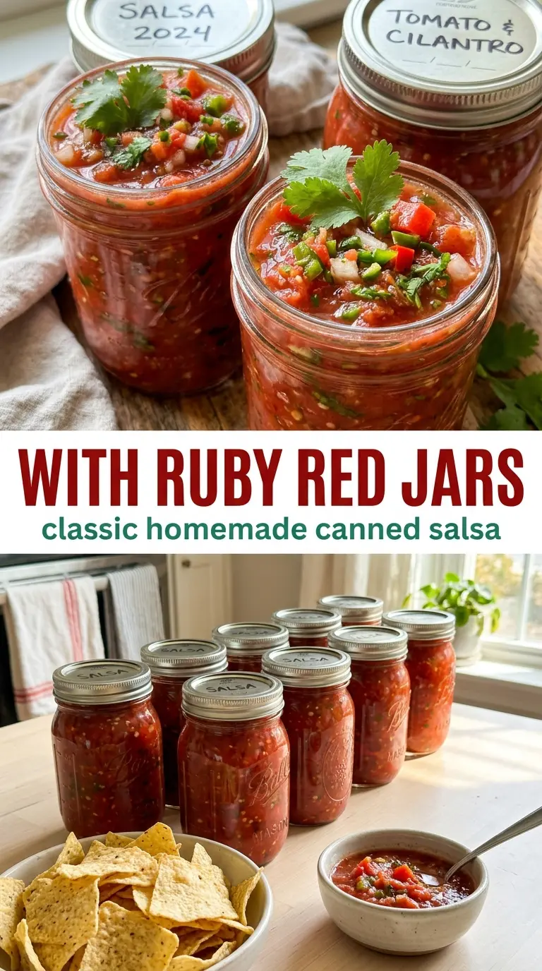 Classic Homemade Tomato Salsa for Canning vibrant chunky fresh