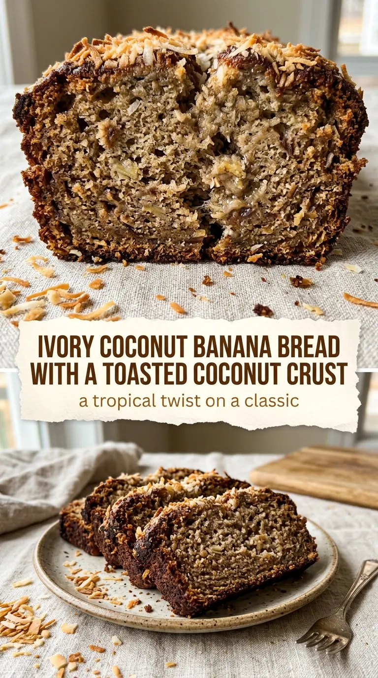 Coconut Banana Bread, toasted, moist