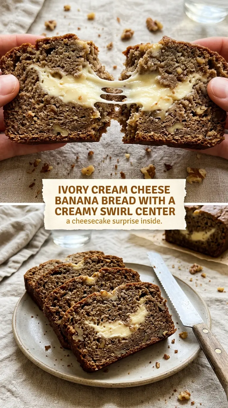 Cream Cheese Banana Bread creamy swirled banana bread