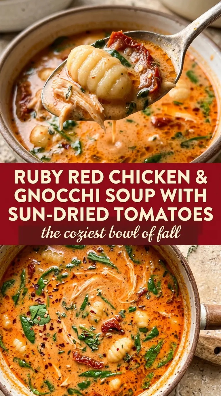 creamy chicken gnocchi soup sun-dried tomatoes