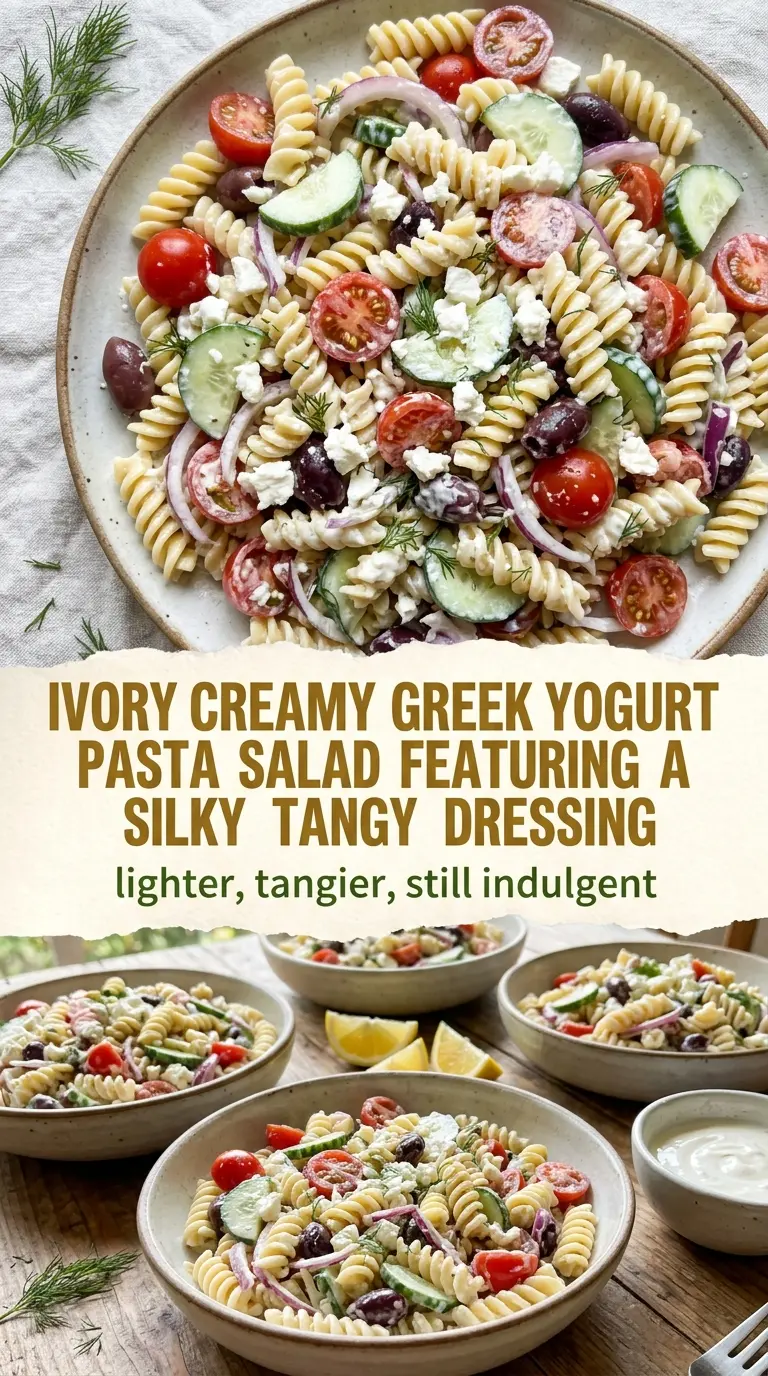 creamy pasta salad fresh herbs colorful veggies